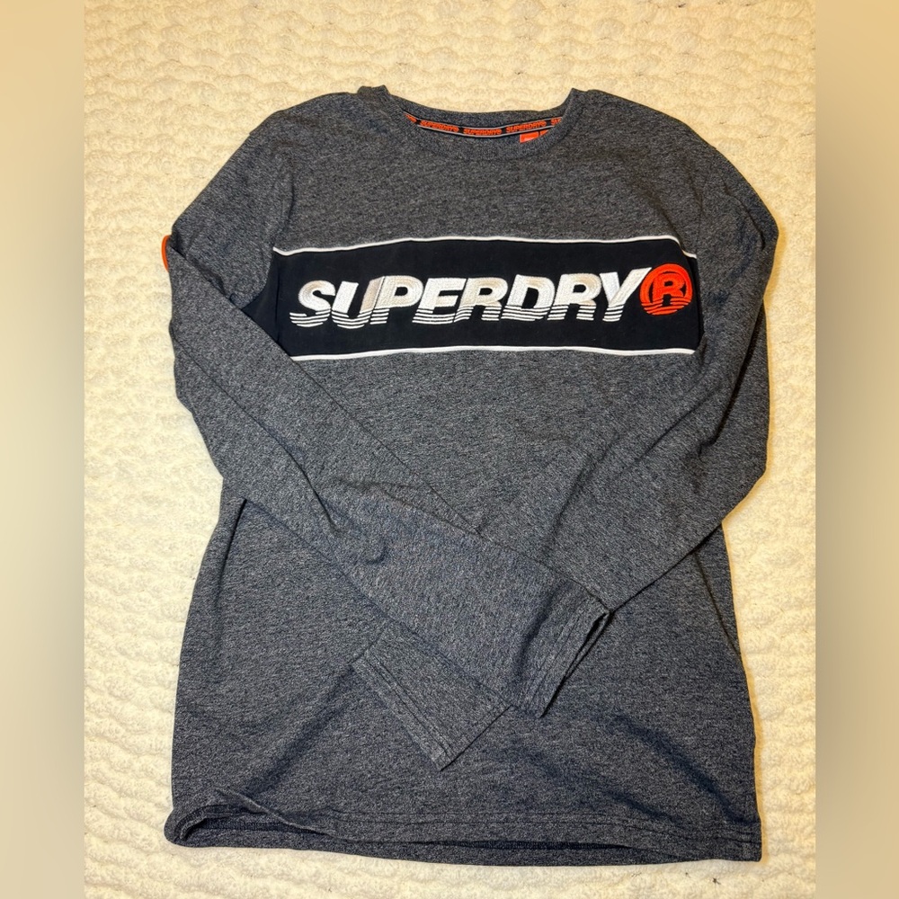 Superdry Charcoal Long Sleeve Tee
